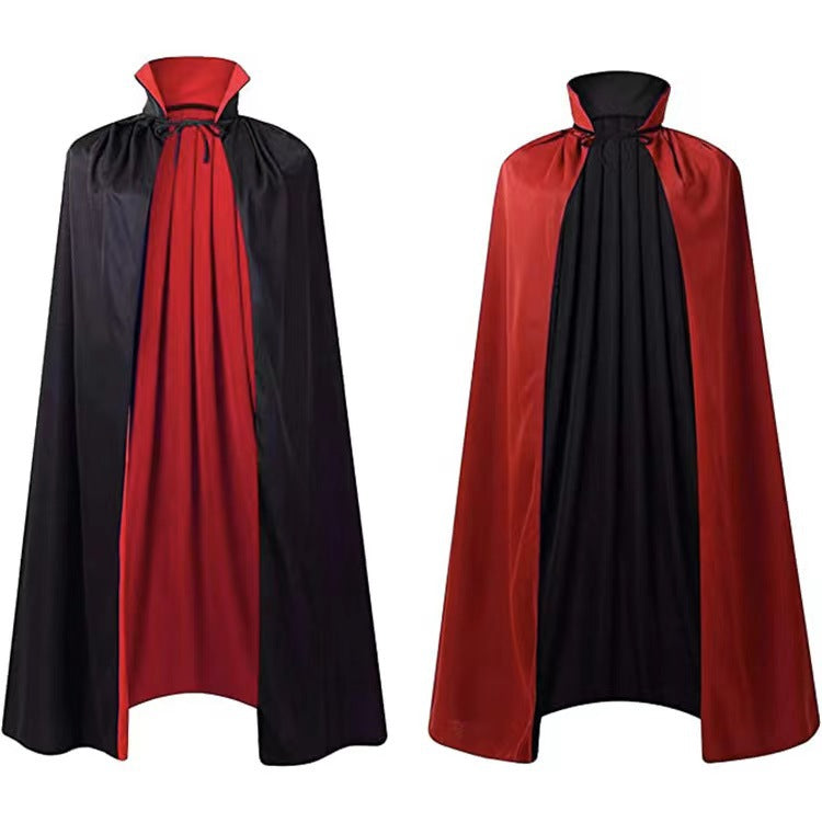 Halloween Cloak Costumes Wizard For Children Hooded Capes Mantle Black Party Decoration