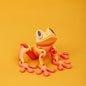 3D Printed Magnetic Frog Fridge Magnet with Articulated Joints Glow-in-the-Dark Dragon Toy