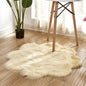 Fluffy Sheepskin Style Flower Rug for Bedroom