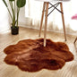 Fluffy Sheepskin Style Flower Rug for Bedroom