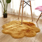 Fluffy Sheepskin Style Flower Rug for Bedroom