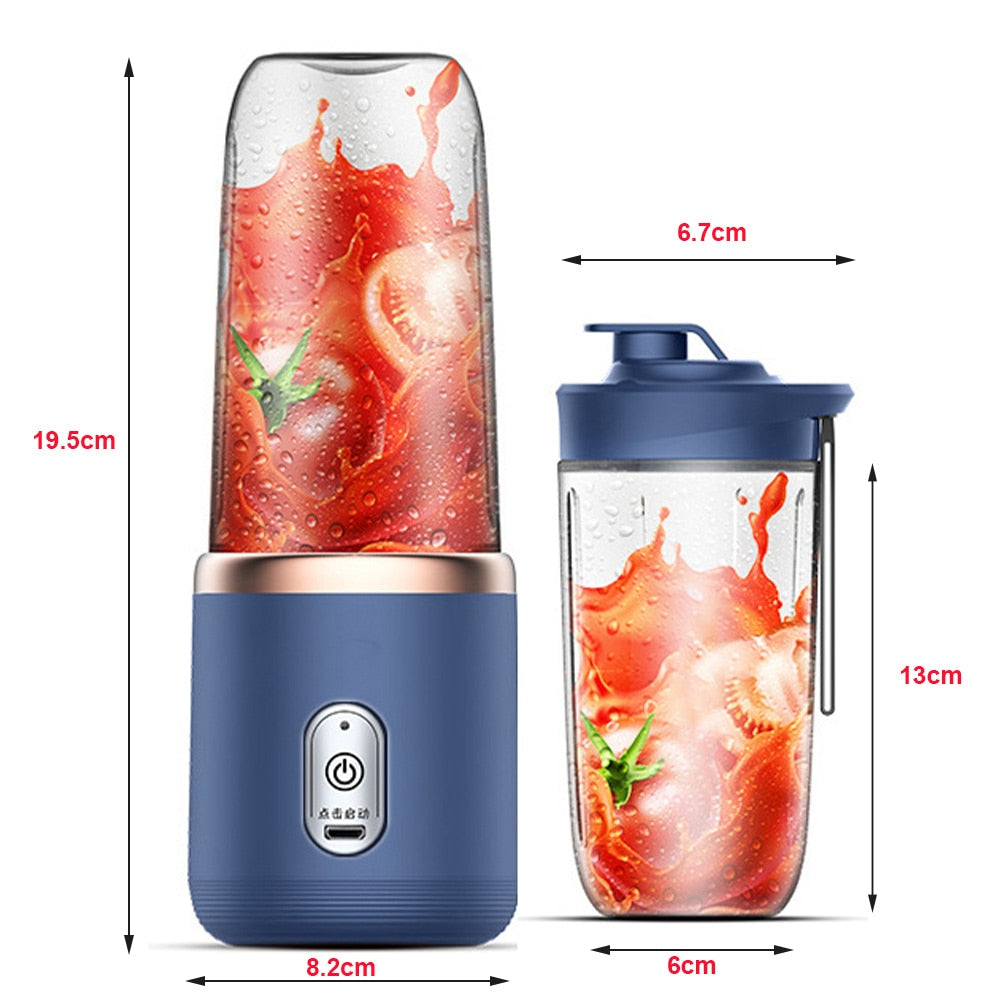 Portable Electric Juicer 6 Blades Blender