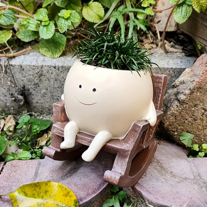 Potelegant Smily Face Planter Pot