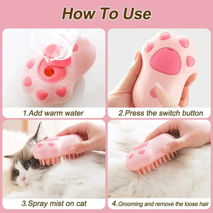 3-in-1 Pet Brush(Cat & Dog Grooming Solution)