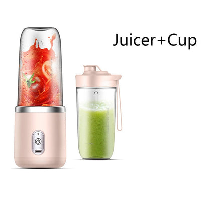 Portable Electric Juicer 6 Blades Pink Juicer Sports Cup Blender