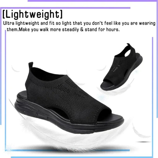 Women's Sport Sandals with Memory Foam Footbed and Mesh Upper, Slip-On Design