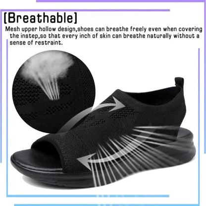 Women's Sport Sandals with Memory Foam Footbed and Mesh Upper, Slip-On Design