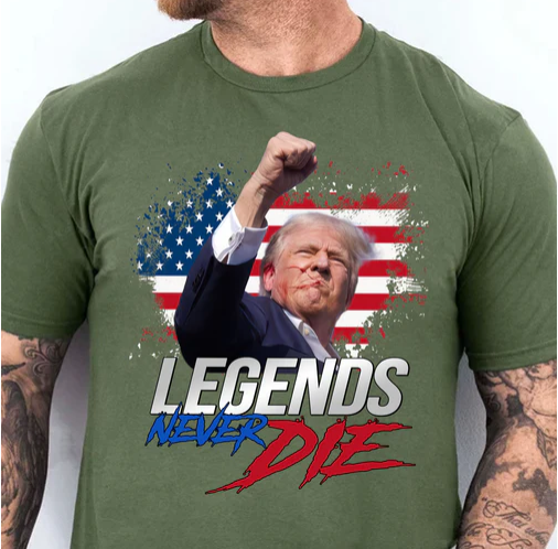 Legends Never Die T-Shirt Men Tee / Military S