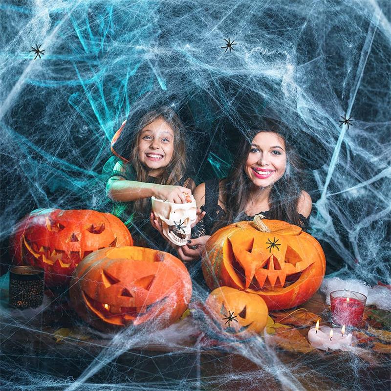 Webovers Halloween Super Stretch Spider Web Decor