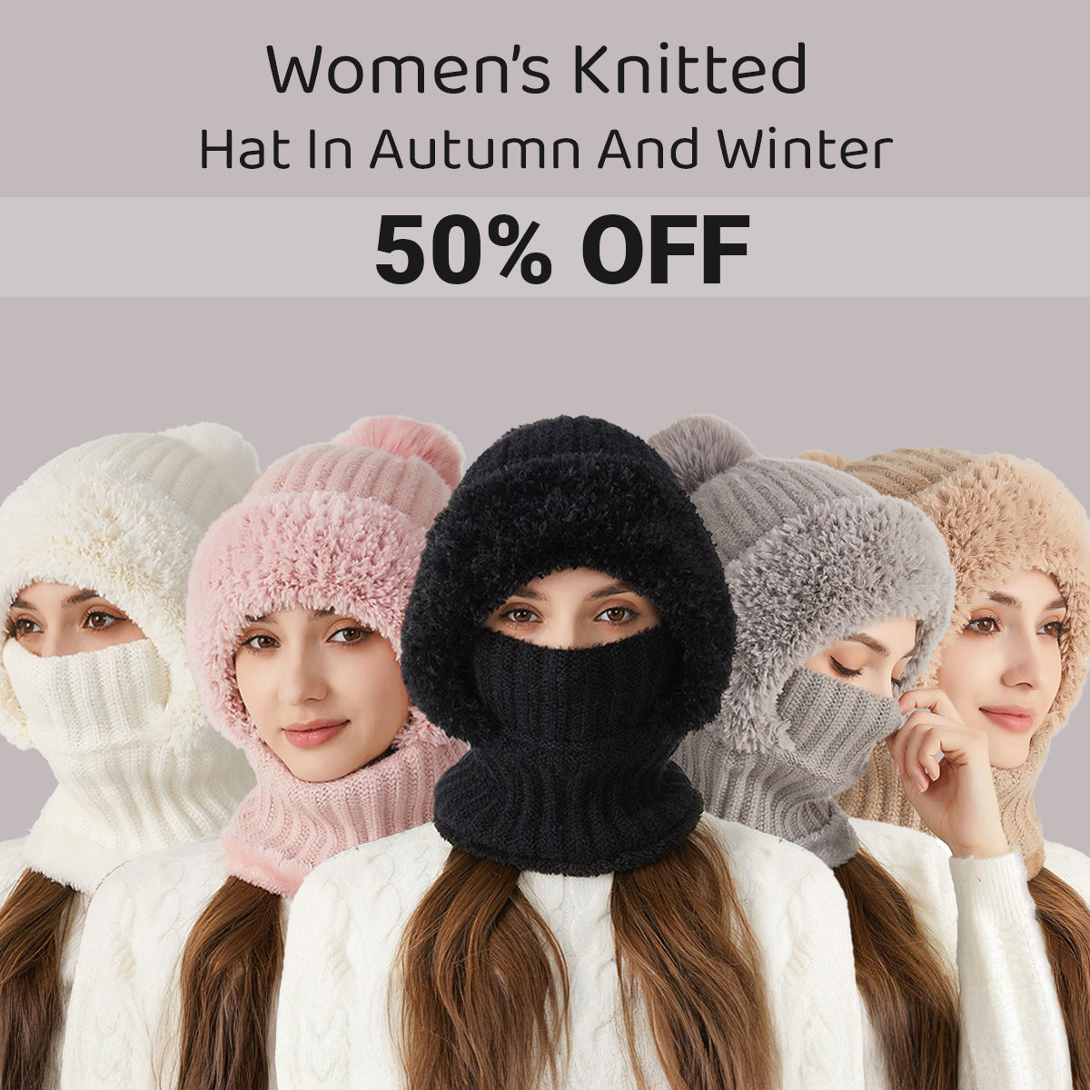 Women’s Knitted Hat In Autumn And Winter