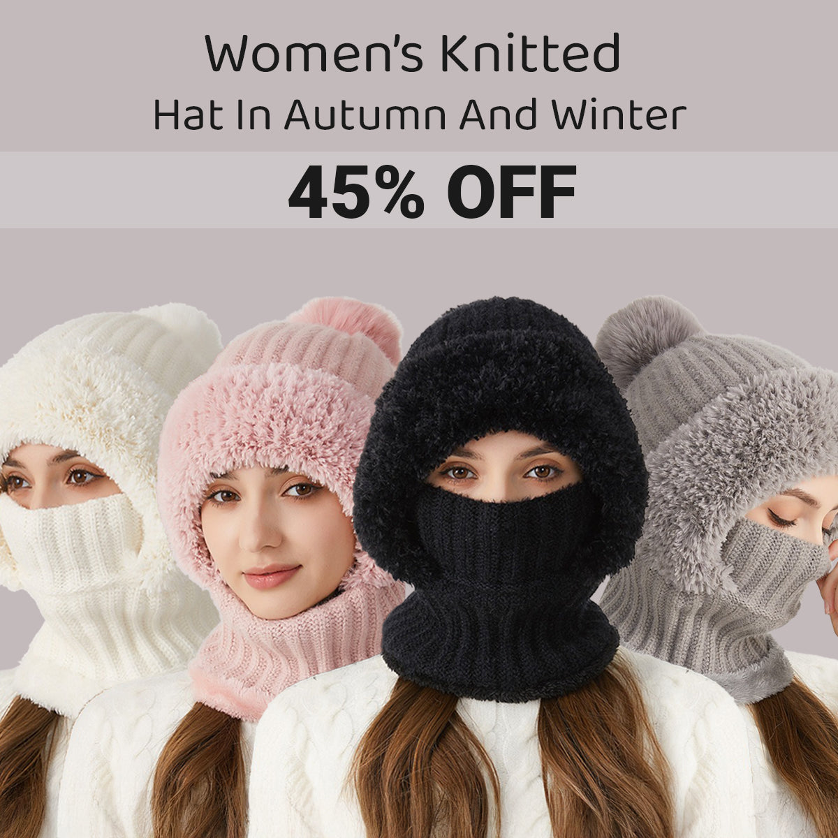 Women’s Knitted Hat In Autumn And Winter