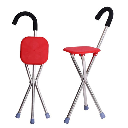 German Elderly Crutch Stool Red