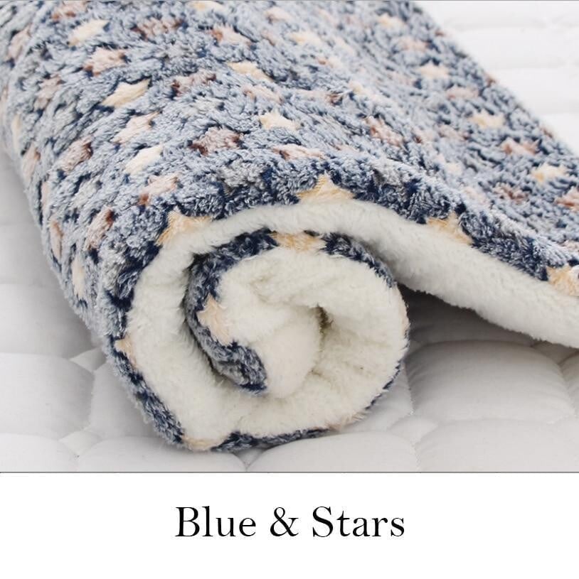 Cosy Calming Cat Blanket Blue With Stars / S (12.6’’X10’’)