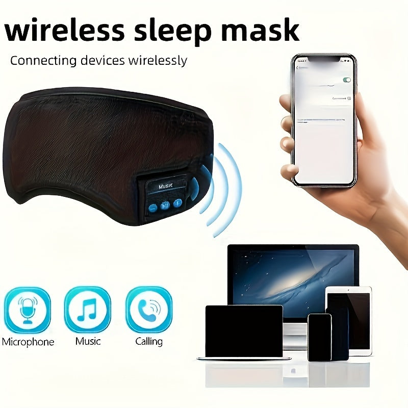 Wireless Sleep Eye Mask Headphones - Pressure-Free