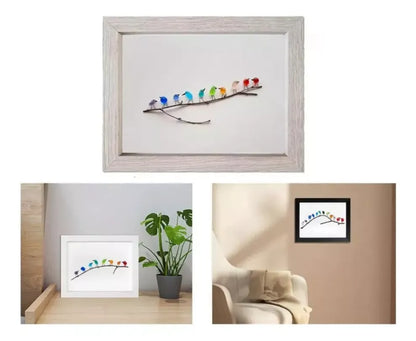 Sea Glass Rainbow Birds - A Truly Unique Handmade Artwork