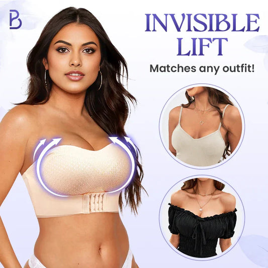 Breezypush – Breathable Non-Slip Strapless Front Buckle Push-Up Bra