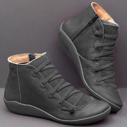 Libiyi Vintage Strappy Ankle Boots For Women