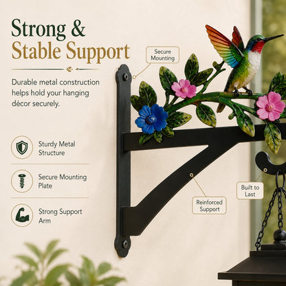 Decorative Hummingbird Garden Bracket