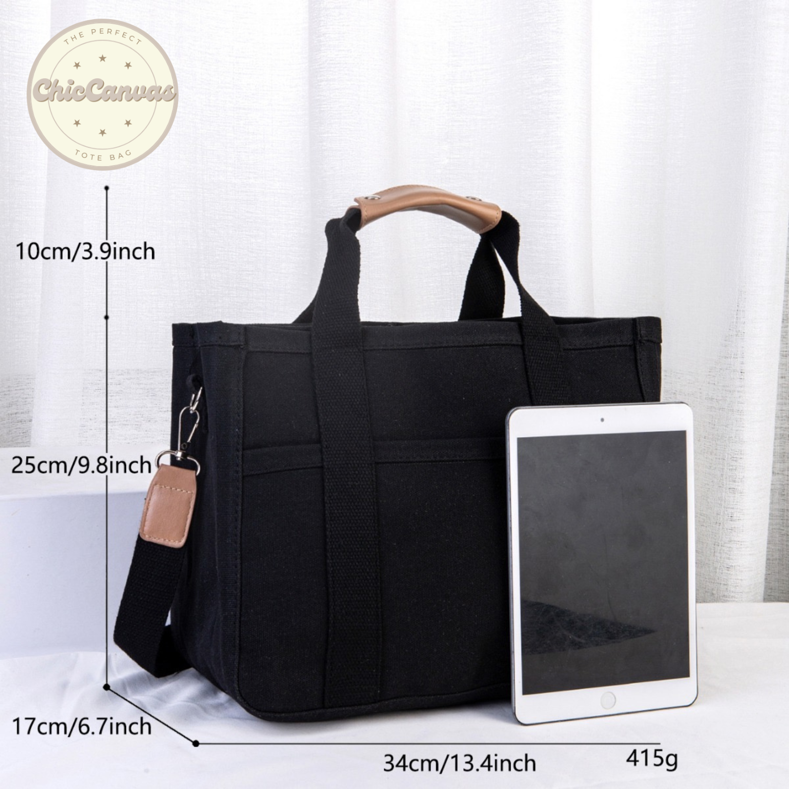 Chiccanvas Tote Bag Black