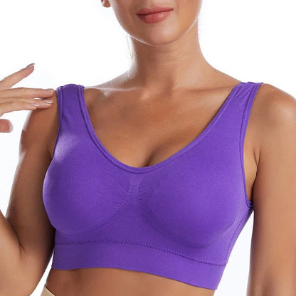 Comfortable Anti Saggy Breasts Bra Purple / S