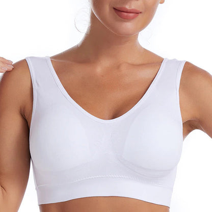 Comfortable Anti Saggy Breasts Bra White / S