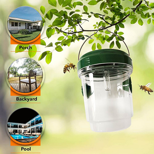 Solar Wasp Trap Hanging with LED Light