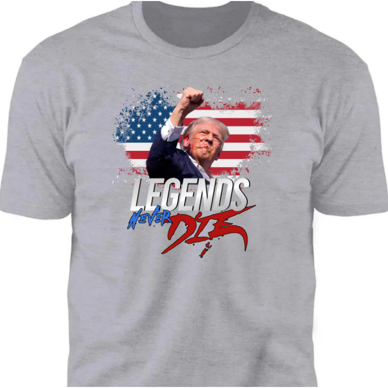 Legends Never Die T-Shirt Men Tee / Grey S