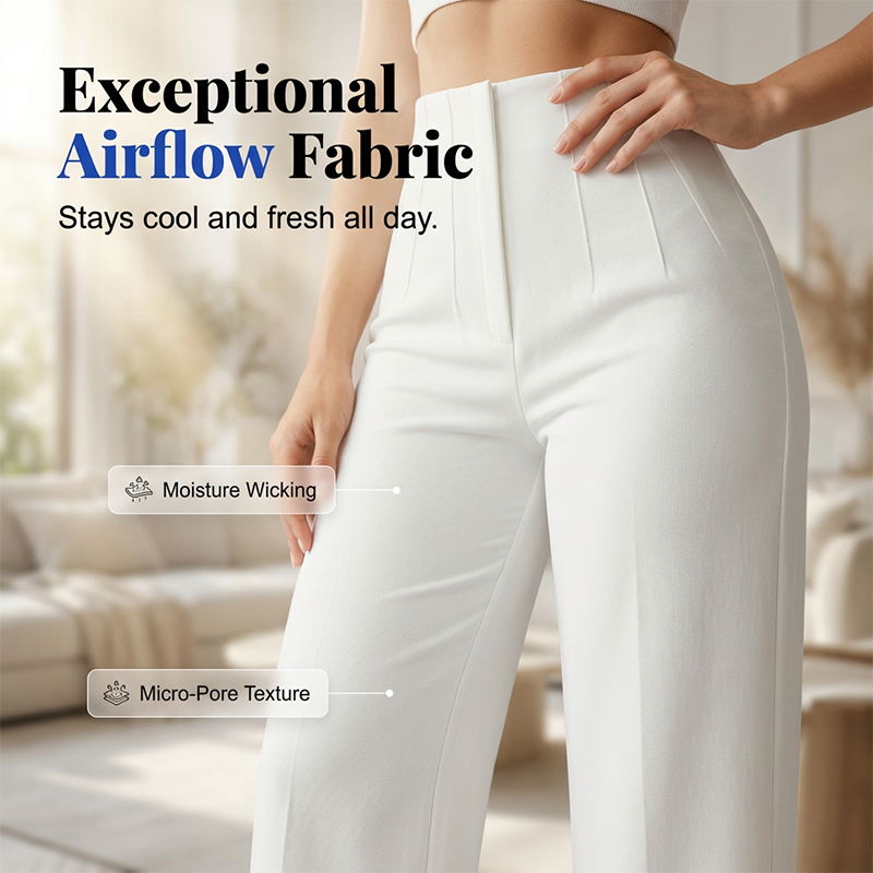 Women’s Solid Color Casual Wide Leg Pants