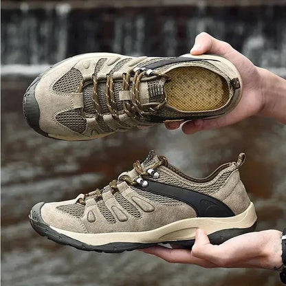 Women's Hiking Shoes with Waterproof Outer Layer and Cushioned Midsole, Breathable Tread