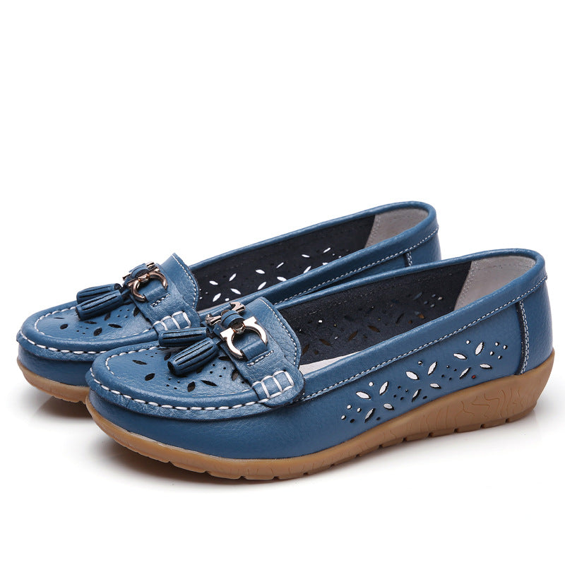 Women's hollow soft leather breathable sandals