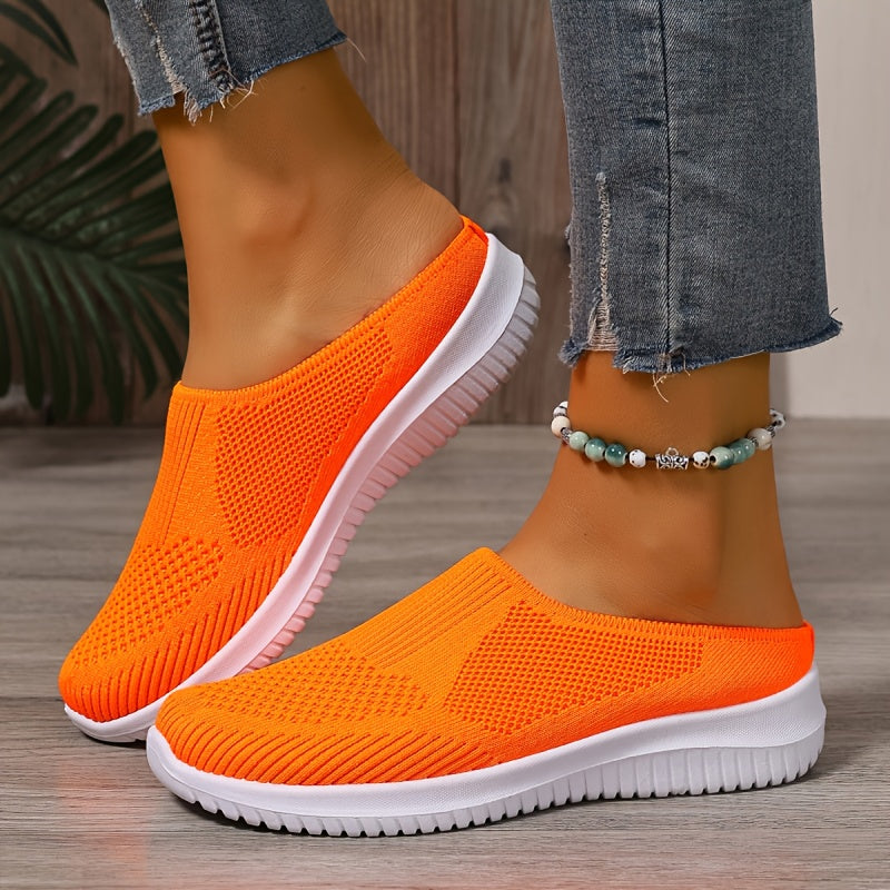 Women’s Breathable Knit Slip-On Walking Shoes