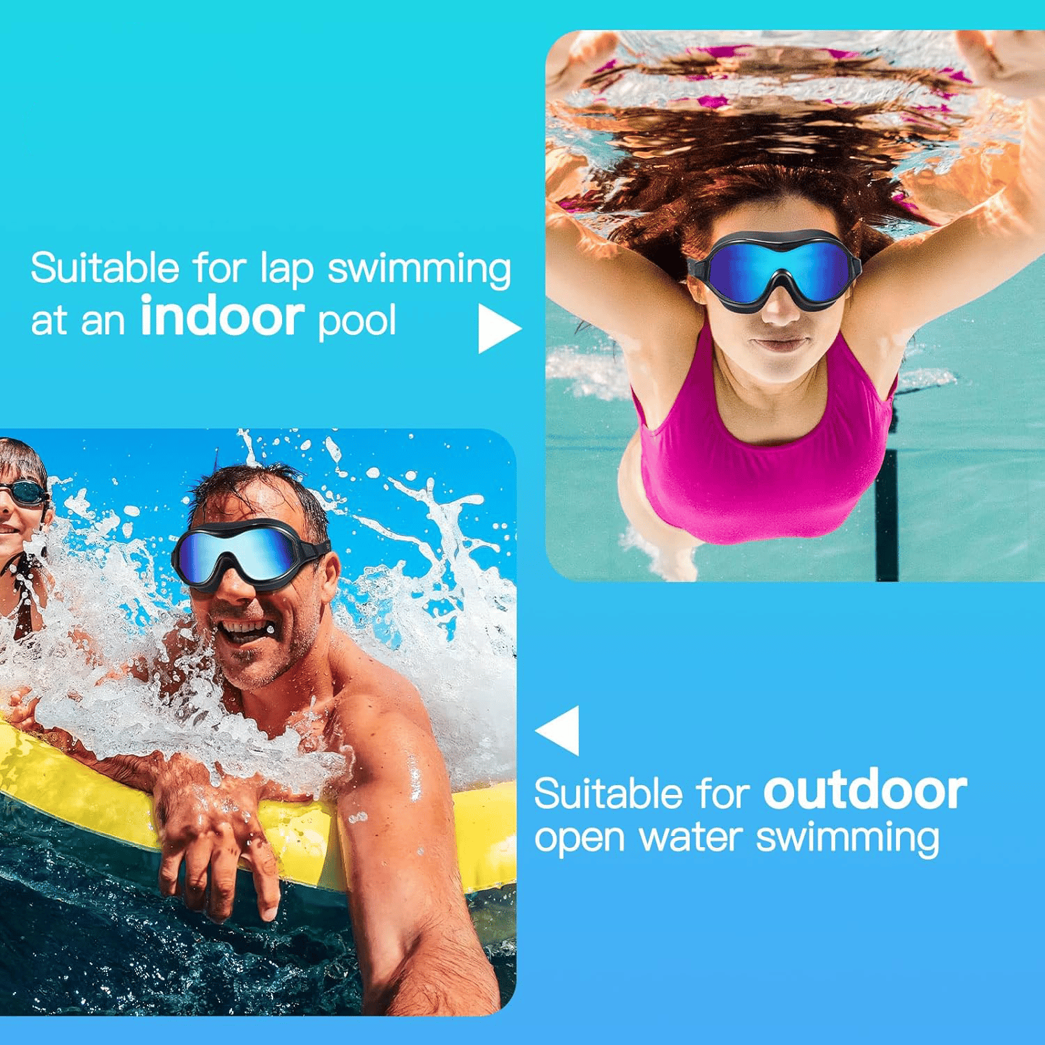 No Leaking Anti-Fog Pool Goggles Swimming For Adults And Children