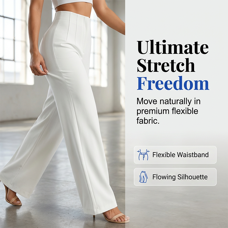 Women’s Solid Color Casual Wide Leg Pants