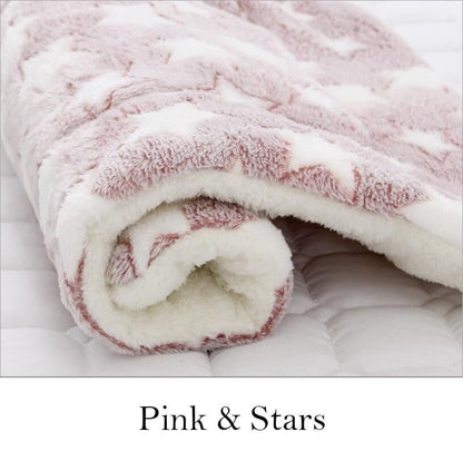 Cosy Calming Cat Blanket Pink With Stars / S (12.6’’X10’’)