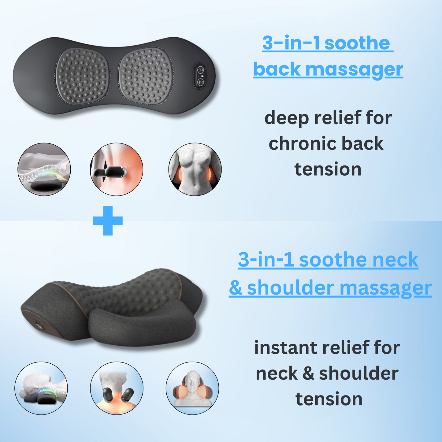 soothe - 3-in-1 back massager