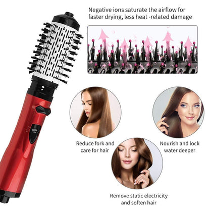 3-In-1 Hot Air Styler And Rotating Hair Dryer For Dry Curl Straighten