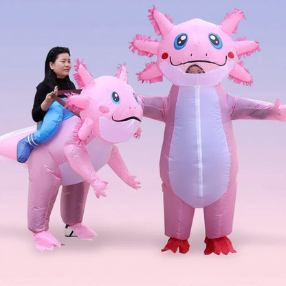 Adult Cartoon Salamander Inflatable Costume