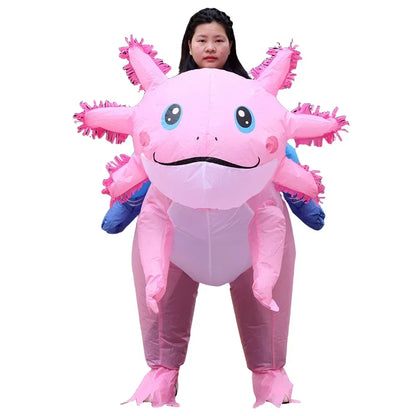 Adult Cartoon Salamander Inflatable Costume