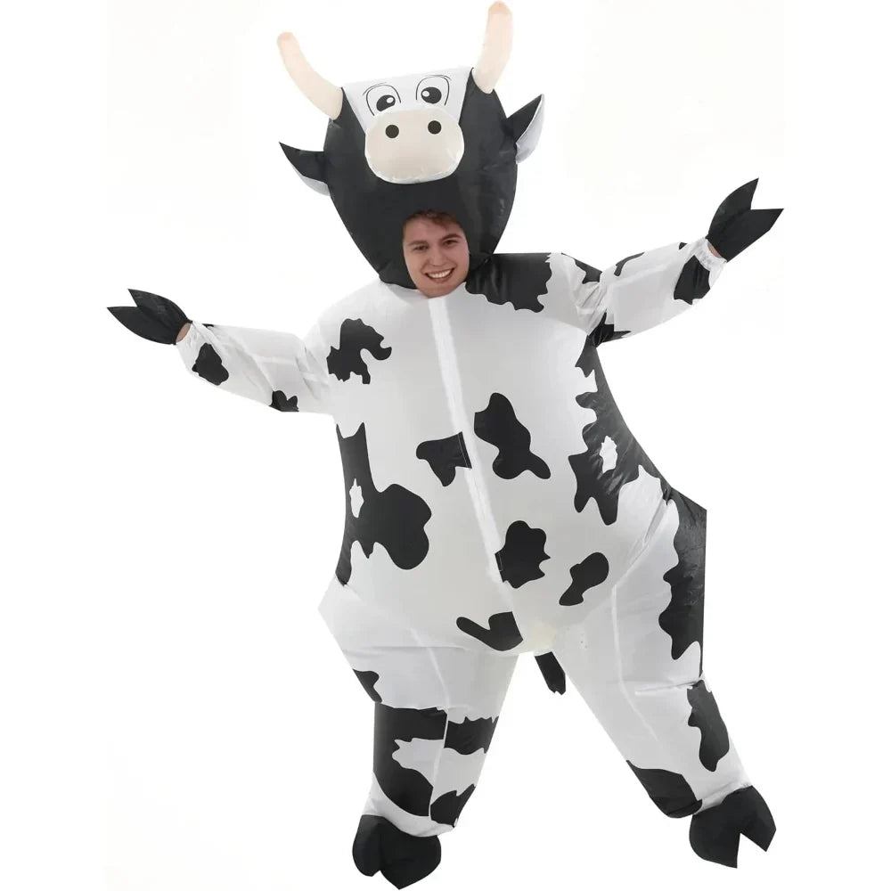 Adult Black Cow Inflatable Costume