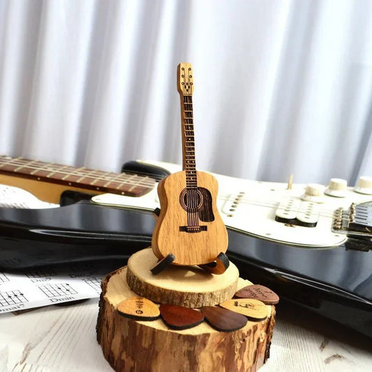 Wooden Acoustic Guitar Pick Box - Hot Sale 50% Off / Stand