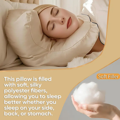 Face Massage Pillow with Raised Pillars and Removable Pillowcase, Polyester Filling for Side Sleepers