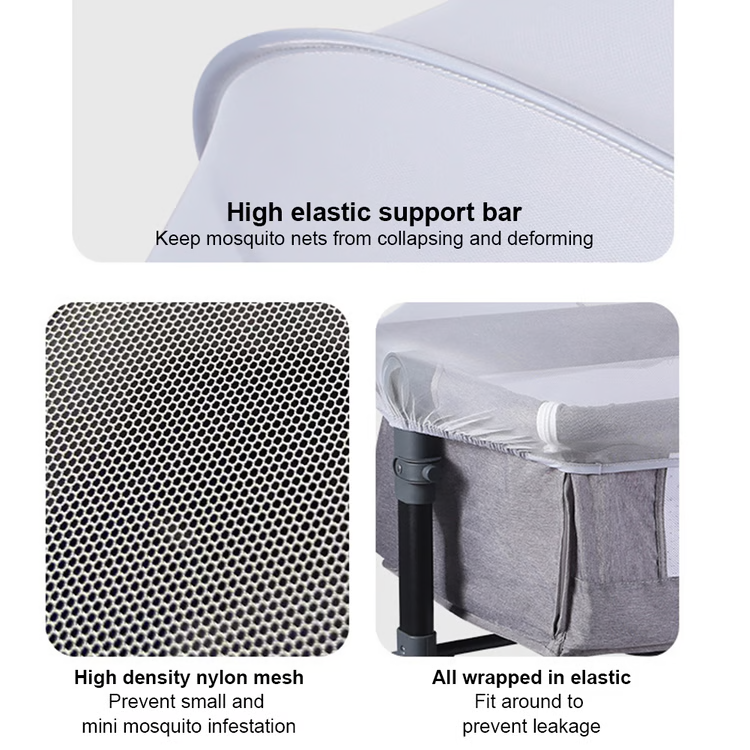 Foldable Mosquito Net for Cribs and Bassinets with Pop Up Mesh Design