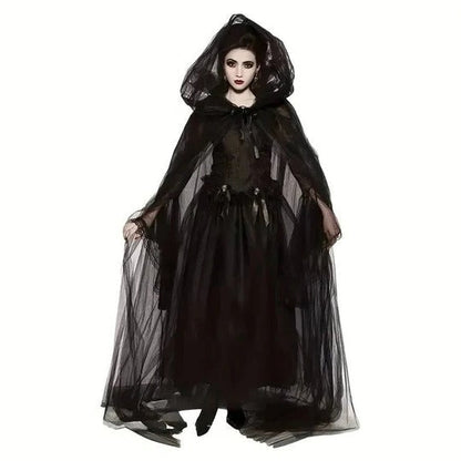 Hooded Costume Cape for Adults with Adjustable Length and Full Body Coverage