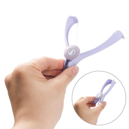Facial Hair Removal Threading Tool with Rotating Coil System and Portable Design