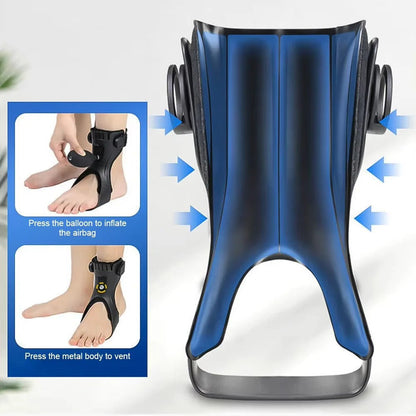 Foot Drop Brace with Adjustable Strap System and Non-Slip Base