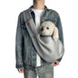 Crossbody Dog Sling with Padded Strap and Safety Clip for Small Pets