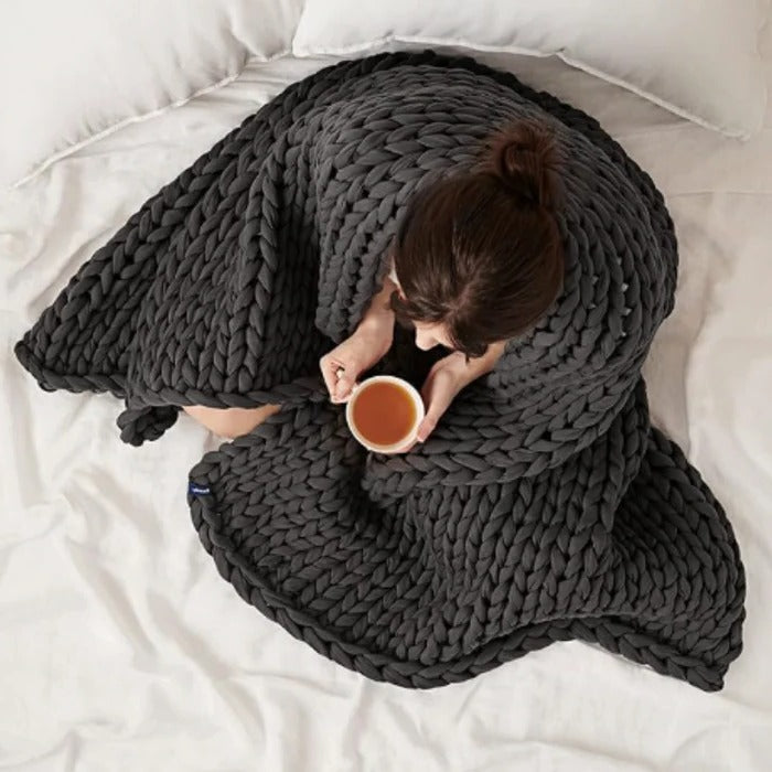 Weighted Blanket 3.3 lbs with Breathable Fabric and Machine Washable, 39x47in