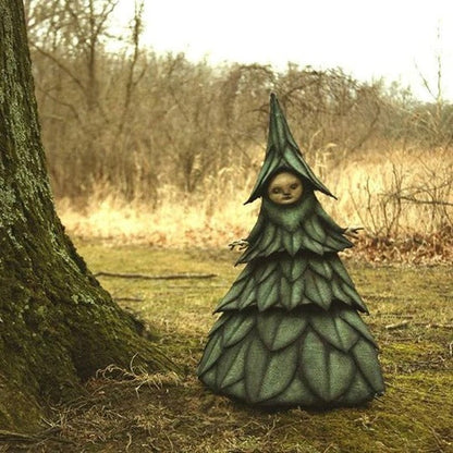 Witch Character Sculpture for Indoor Tabletop Display and Seasonal Decor