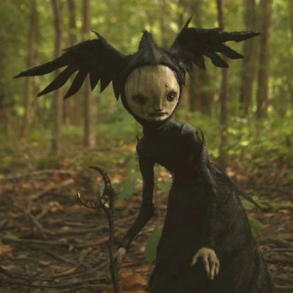 Witch Character Sculpture for Indoor Tabletop Display and Seasonal Decor