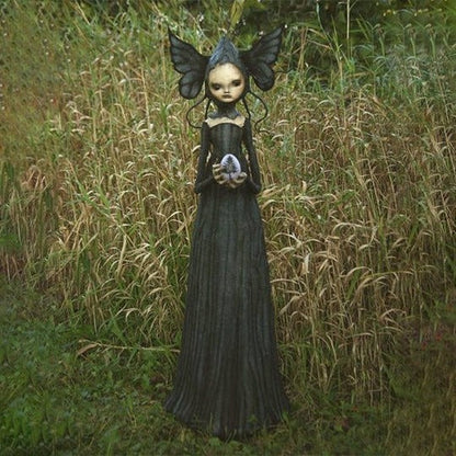 Witch Character Sculpture for Indoor Tabletop Display and Seasonal Decor